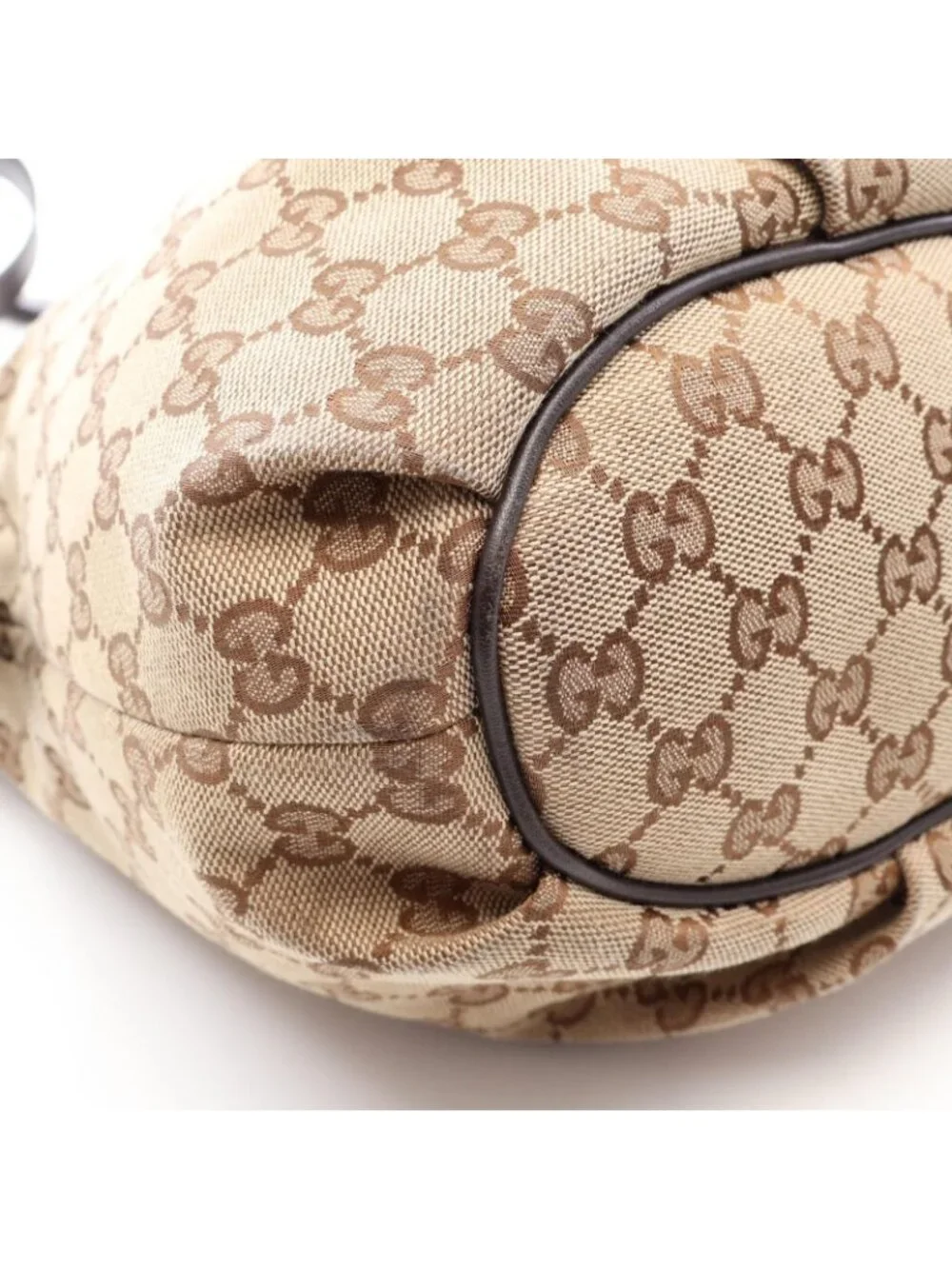 Gucci Shoulder Bag GG Canvas Beige Brown